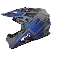 CASCO HRO MX03 NEZZUS GRIS MAT/AZL L